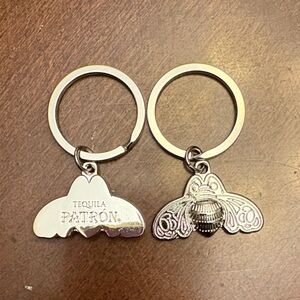 Patrón Silver Keychain Set